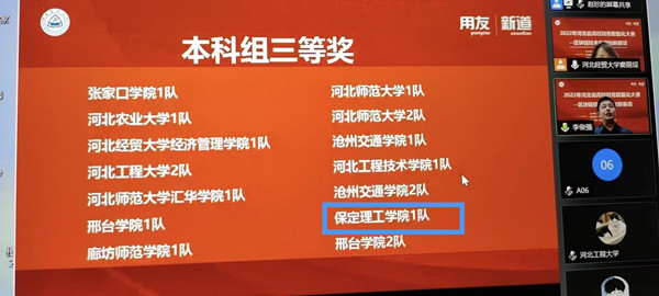 经济学院荣获2022年河北省高校财务数智化大赛——区块链技术应用创新赛项三等奖