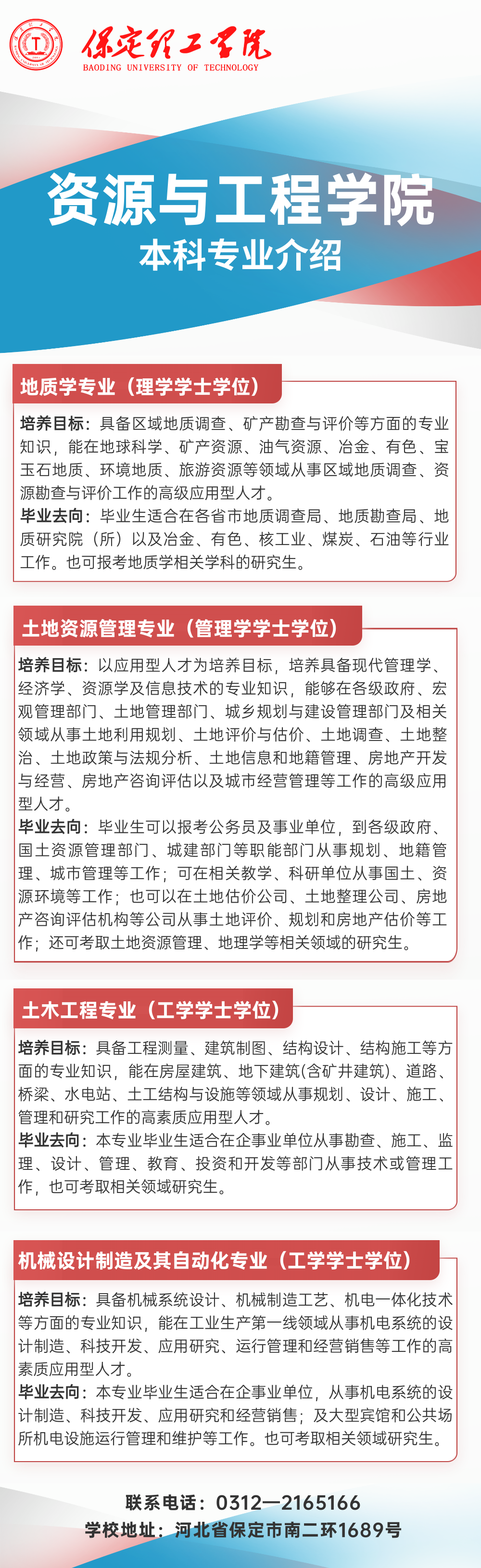 资源与工程学院本科专业介绍